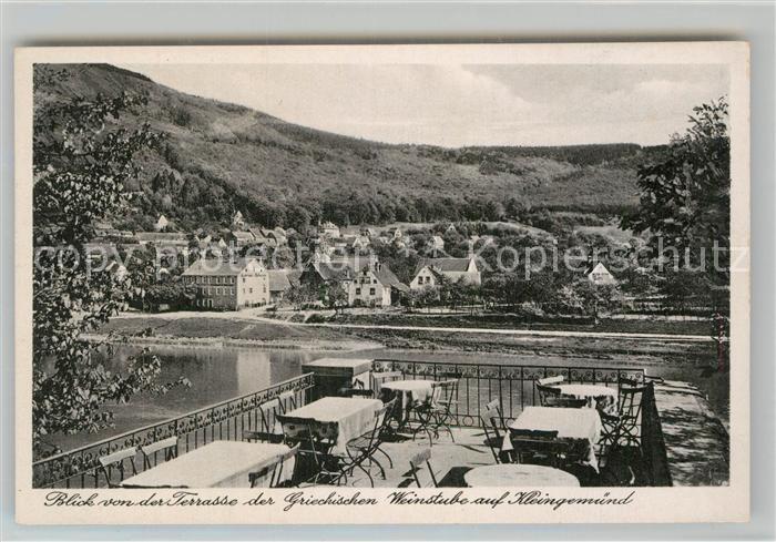 Kleingemuend Griechische Weinstube Terrasse