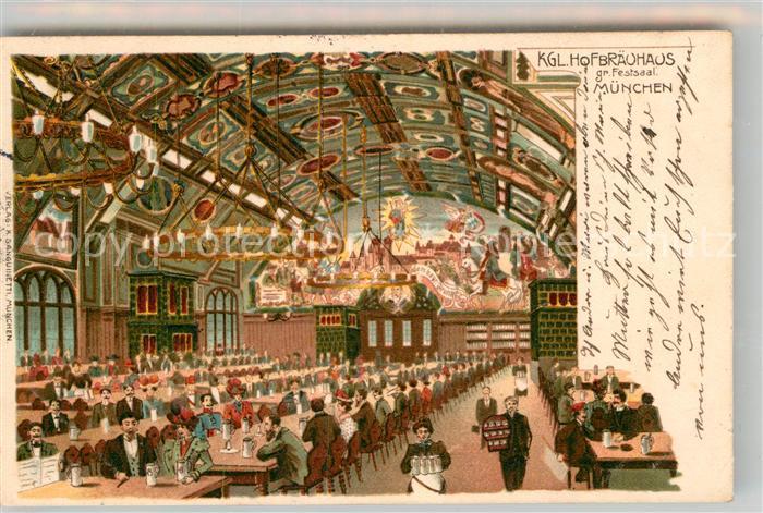 Muenchen Bayern Hofbraeuhaus grosser Festsaal