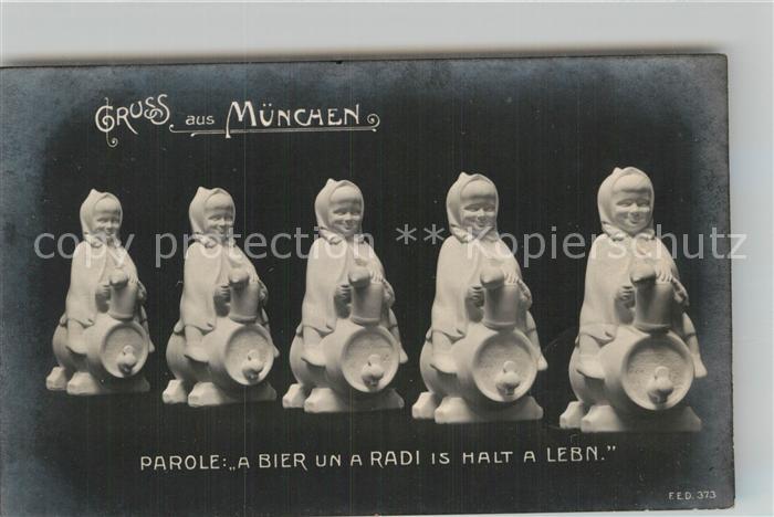 Muenchen Bayern Parole A Bier un a Radi ist halt a Lebn
