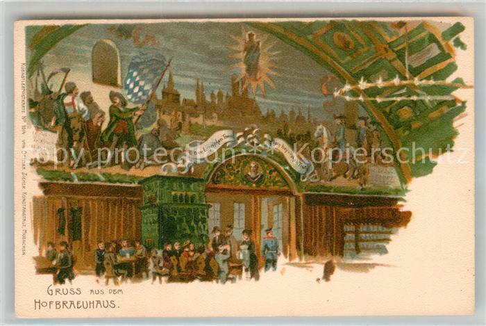 Muenchen Bayern Hofbraeuhaus Kuenstlerkarte