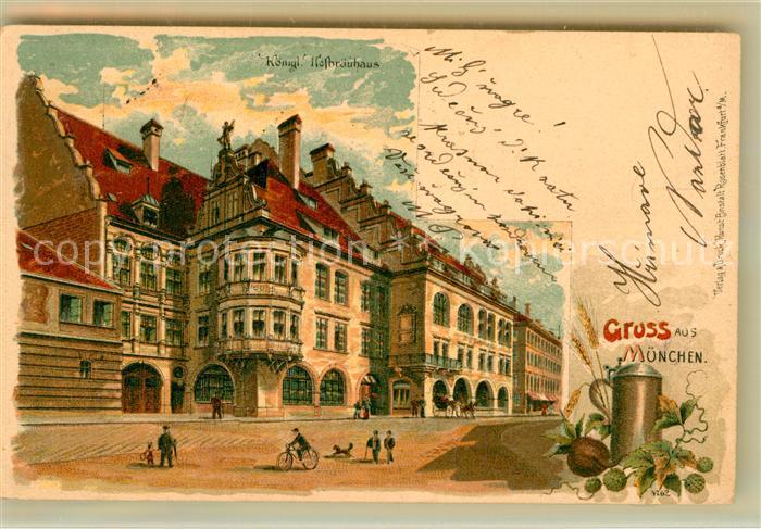 Muenchen Bayern Hofbraeuhaus Kuenstlerkarte