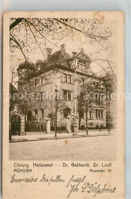 Muenchen Bayern Chrirurgische Heilanstalt Dr Gebhardt Dr Lindl