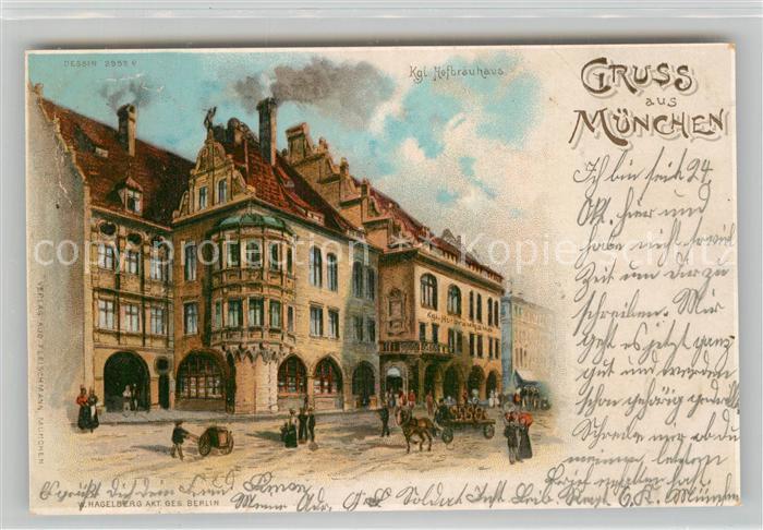 Muenchen Bayern Hofbraeuhaus Kuenstlerkarte Hagelberg