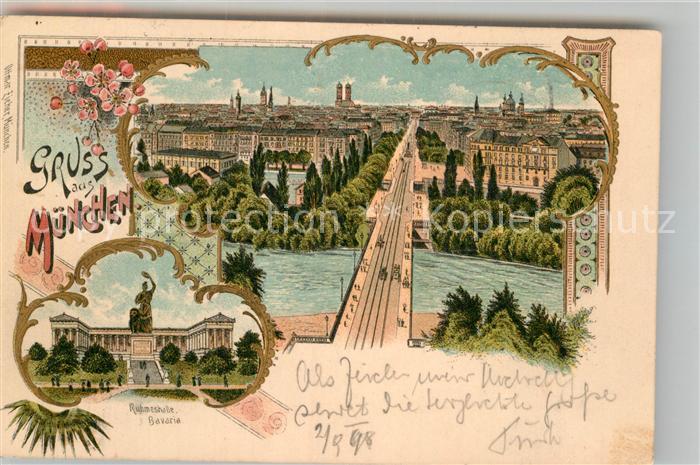 Muenchen Bayern Ruhmeshalle Bavaria Panorama