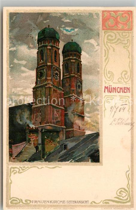 Muenchen Bayern Frauenkirche Kuenstlerkarte