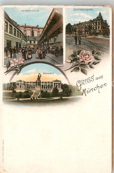 Muenchen Bayern Hofbraeuhaus Bavaria Loewenbraeuhaus