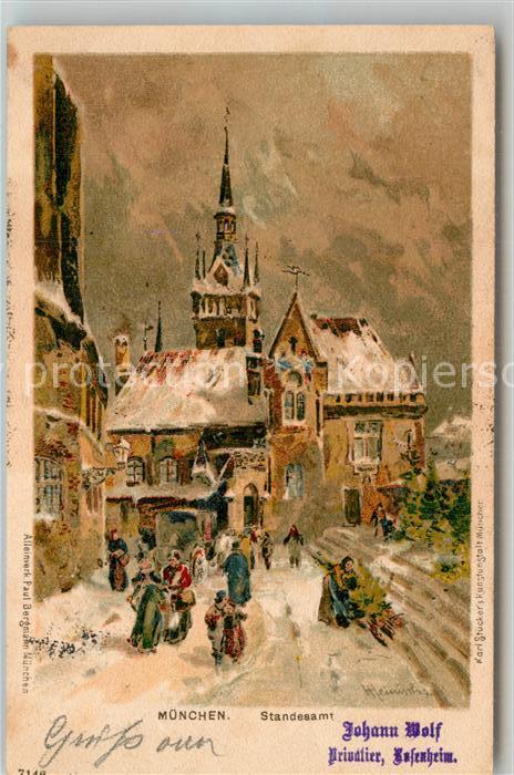 Muenchen Bayern Standesamt Kuenstlerkarte