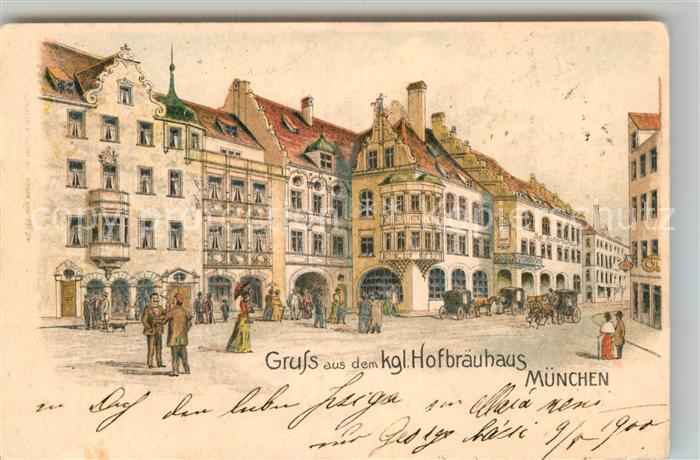 Muenchen Bayern Hofbraeuhaus Kuenstlerkarte