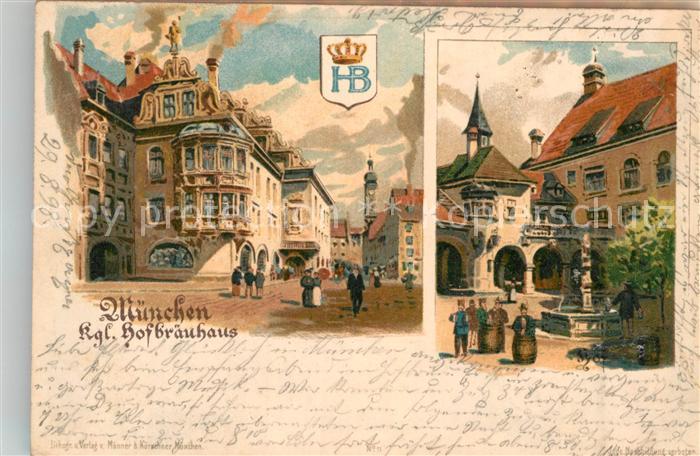 Muenchen Bayern Hofbraeuhaus Kuenstlerkarte