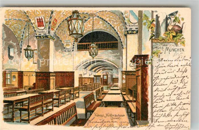 Muenchen Bayern Hofbraeuhaus Innenhof