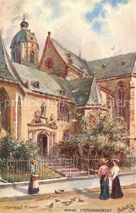 Verlag Tucks Oilette Nr. 187 B Mainz Stephanskirche Charles E. F