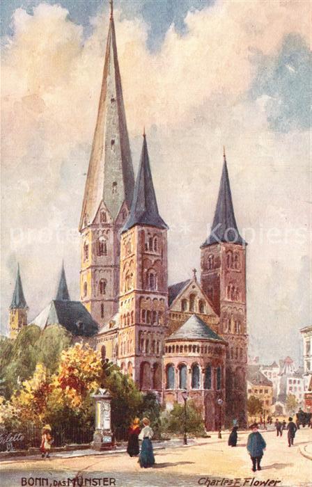 Verlag Tucks Oilette Nr. 671 B Bonn Münster Charles E. Flower