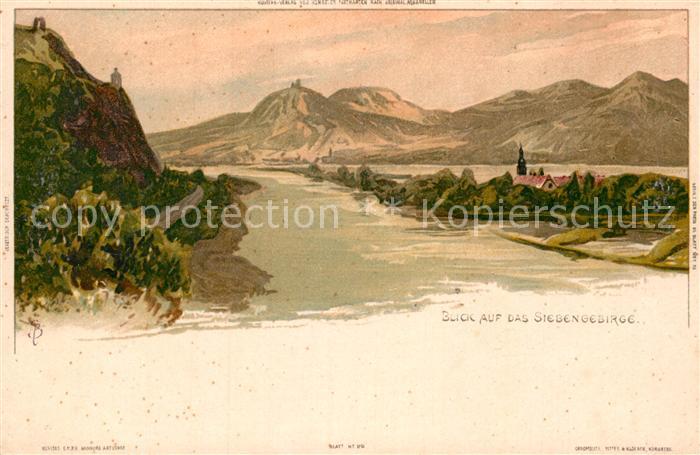 Biese Carl Karl Siebengebirge Litho