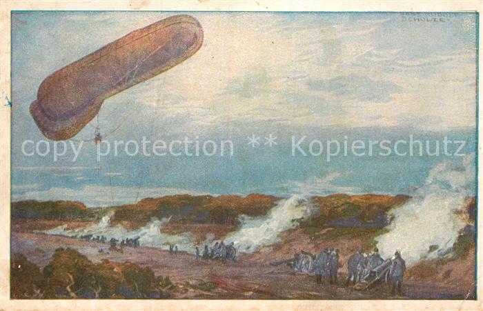 Zeppelin Fesselballon Artilleriewirkung Prof. Ha