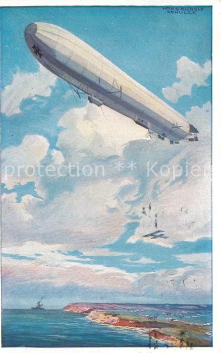 Zeppelin Reichsmarineluftschiff Ostseeküste Prof