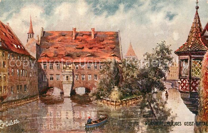 Verlag Tucks Oilette Nr. 611 B Nürnberg Heiliges Geist-Spital Ch