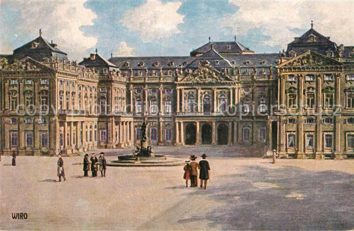 Verlag WIRO Wiedemann Nr. 2937 C Würzburg Residenz mit Luitpoldbr
