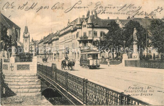 Strassenbahn Freiburg im Breisgau Kaiserstrasse Neue