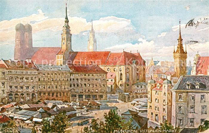 Wagner Richard Kuenstler München Victualien-Markt