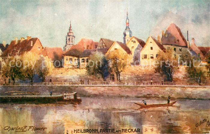 Verlag Tucks Oilette Nr. 709 Heilbronn Partie am Neckar Charles