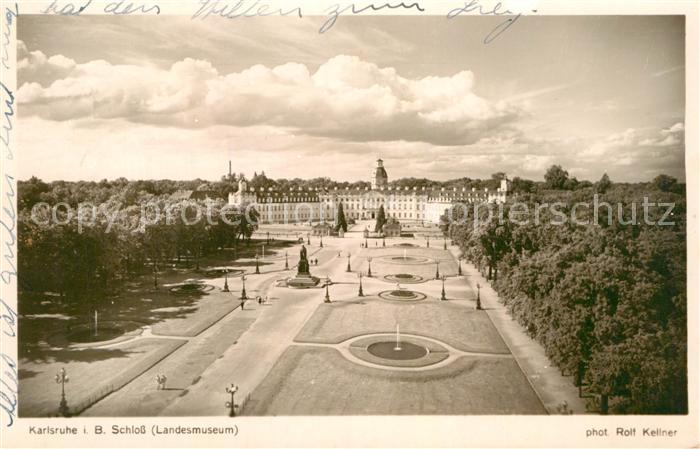 Foto Kellner Rolf Nr. 8143 Karlsruhe Schloss Landesmuseum