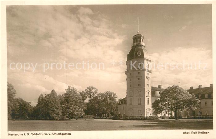 Foto Kellner Rolf Nr. 6988 Karlsruhe Schlossturm