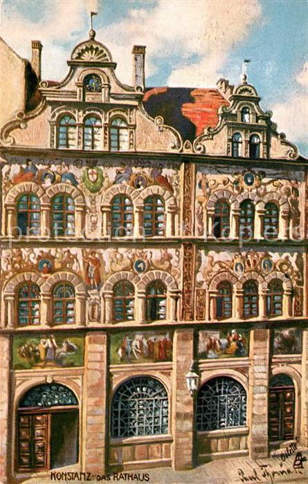 Verlag Tucks Oilette Nr. 684 B Konstanz Rathaus Paul Thomas