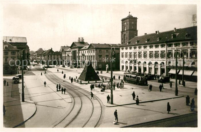 Strassenbahn Karlsruhe Marktplatz Sparkasse
