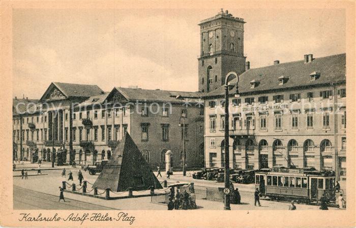 Strassenbahn Karlsruhe A.-H.-Platz Städtische Sparka
