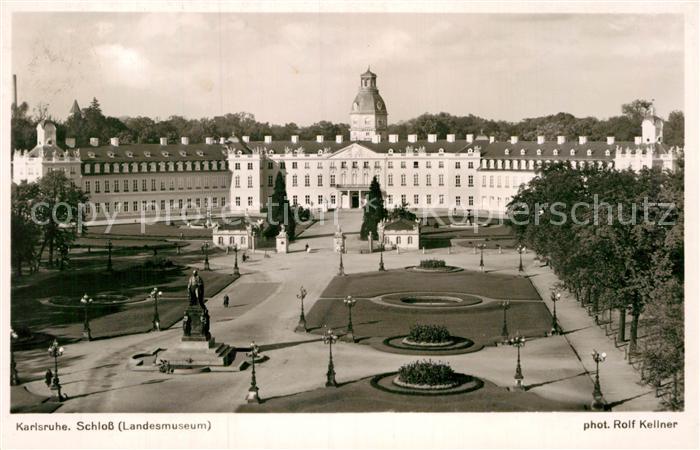 Foto Kellner Rolf Nr. 8003 Karlsruhe Schloss Landesmuseum