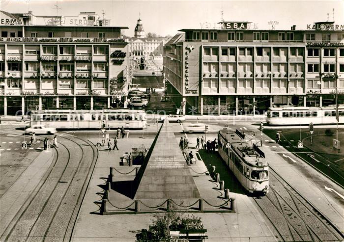 Strassenbahn Karlsruhe Marktplatz Volksbank Hotel am