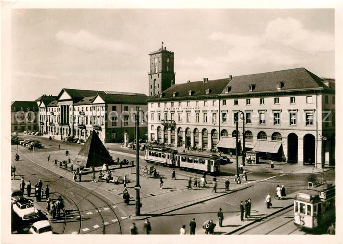 Strassenbahn Karlsruhe Marktplatz Sparkasse