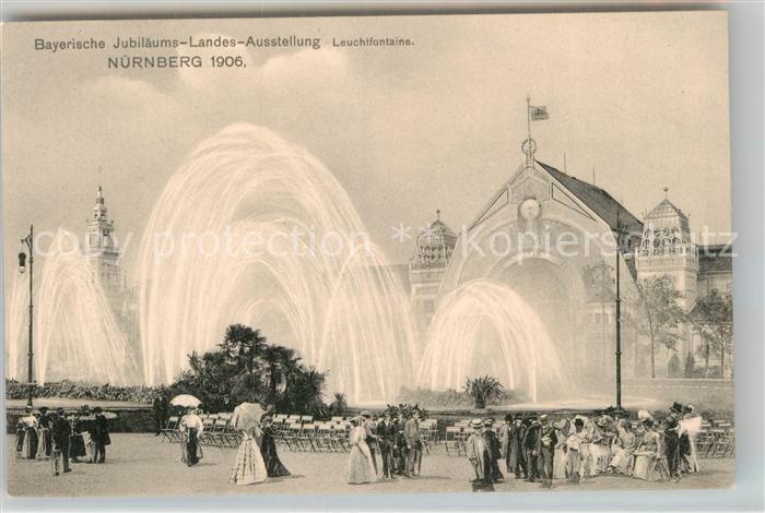 Ausstellung Bayr Landes Nuernberg 1906 Leuchtfontaine