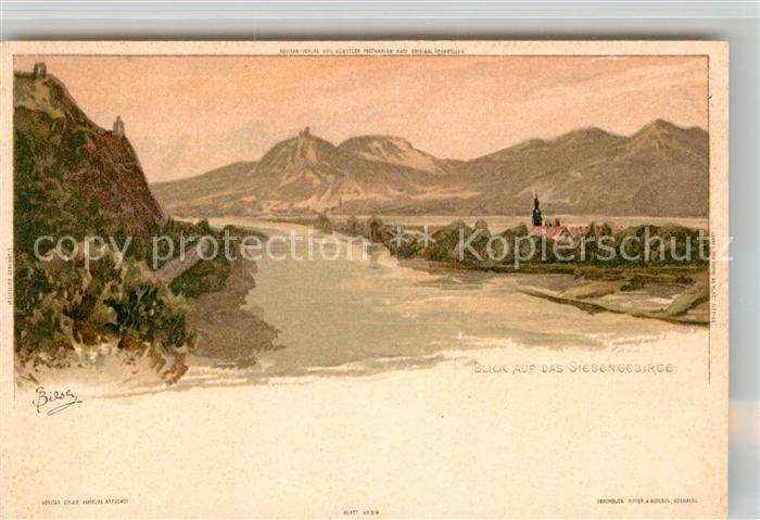 Biese Carl Karl Siebengebirge Litho