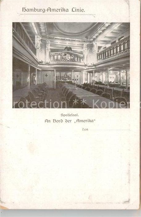 Dampfer Oceanliner Amerika Speisesaal