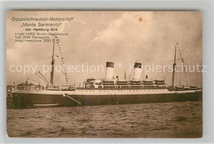 Dampfer Oceanliner Monte Sarmiento