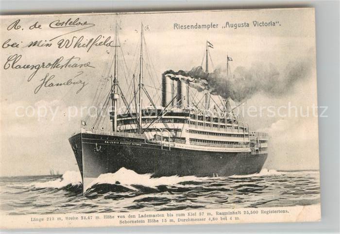 Dampfer Oceanliner Augusta Victoria