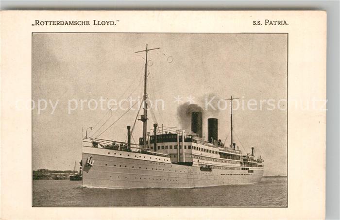 Dampfer Oceanliner S.S. Patria Rotterdamsche Lloyd