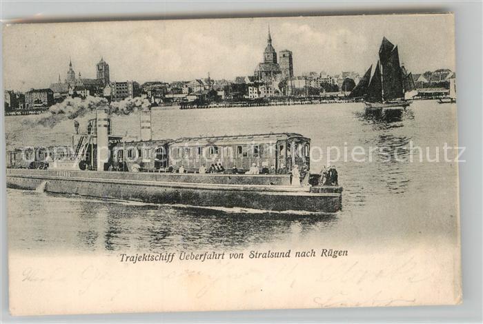 Schiffe Ships Navires Trajektschiff Überfahrt von Stralsund n