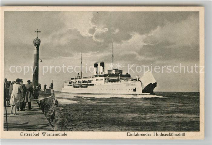 Schiffe Ships Navires Hochseefährschiff Warnemünde