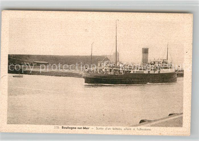 Dampfer Oceanliner Boulogne-sur-Mer