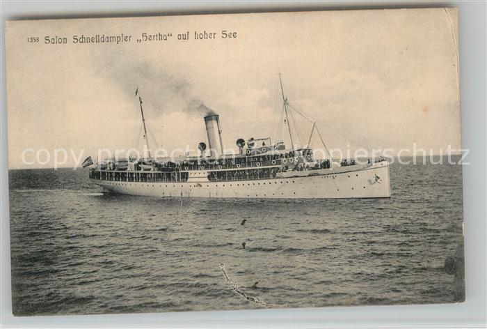 Dampfer Oceanliner Salon-Schnelldampfer Hertha