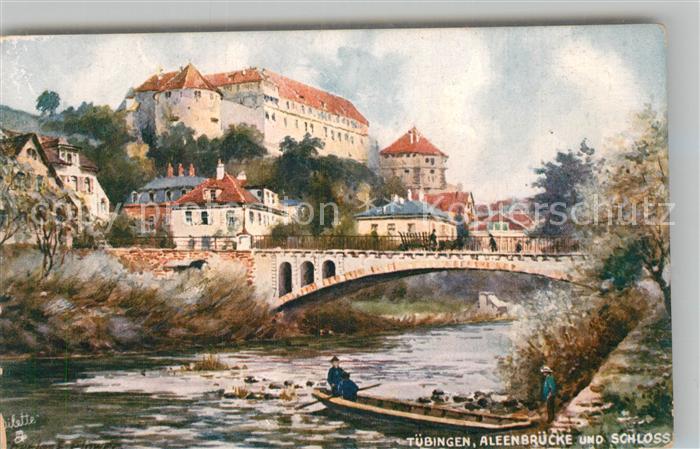 Verlag Tucks Oilette Nr. 645 B Tübingen Aleenbrücke Schloss