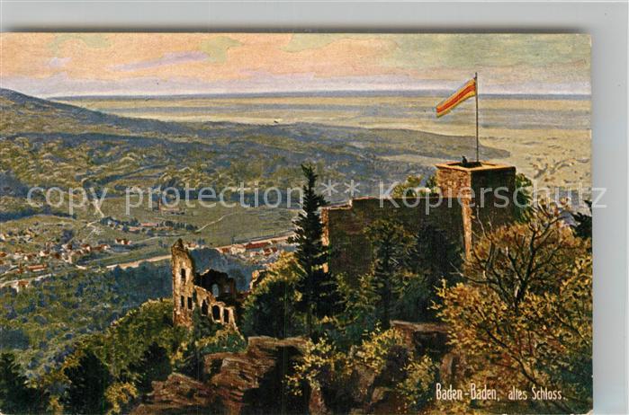Verlag Wiedemann WIRO Nr. 1943 A Baden-Baden Altes Schloss