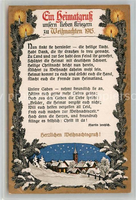 Kriegsweihnacht Gedicht Martin Jentzsch Rotes Kreuz Lah