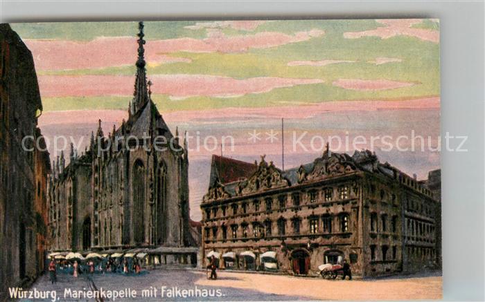 Verlag Wiedemann WIRO Nr. 1714 D Würzburg Marienkapelle Falkenhau
