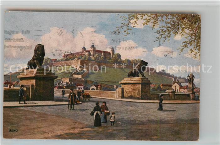 Verlag Wiedemann WIRO Nr. 2938 B Würzburg Festung von der Ludwigs