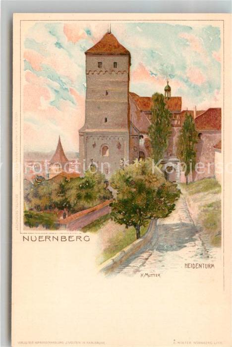 Mutter K. Nürnberg Heidenturm Litho