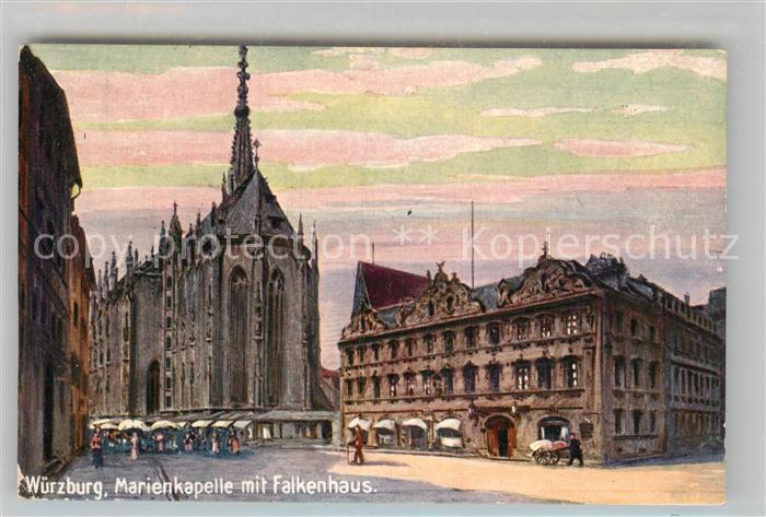 Verlag Wiedemann WIRO Nr. 1714 Würzburg Marienkapelle Falkenhaus