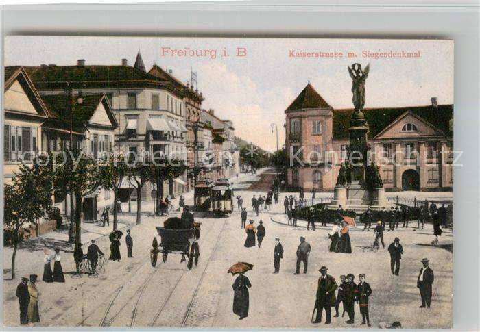 Strassenbahn Freiburg im Breisgau Kaiserstrasse Sieg